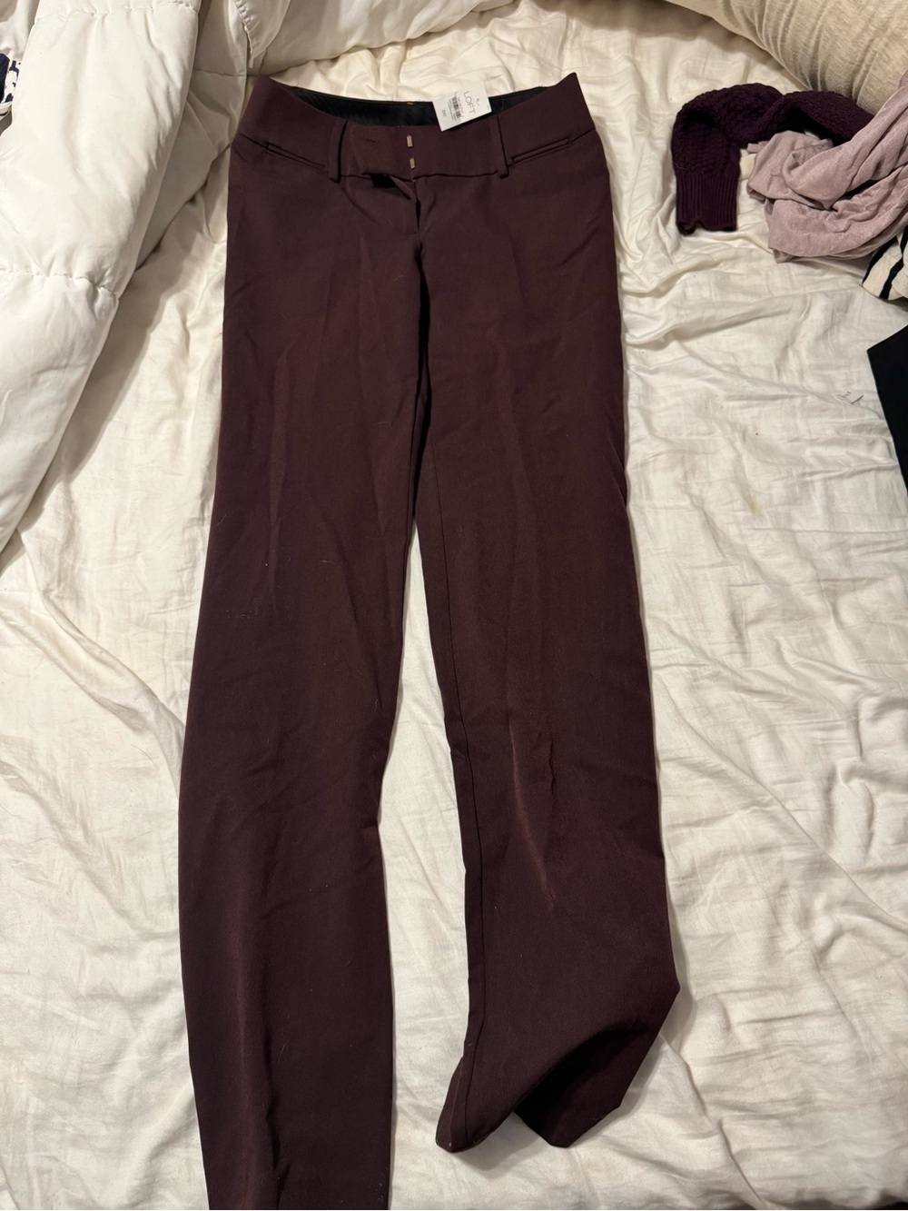 LOFT women’s julie trousers in Dark Burgundy - NWT